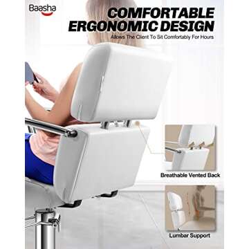 Baasha Purple Salon Chair - Ergonomic, Stylish, Durable
