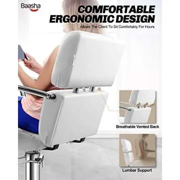 Baasha Purple Salon Chair - Ergonomic, Stylish, Durable