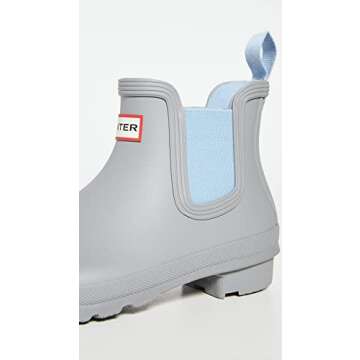 Hunter Boots Women's Original Chelsea Boots, Tundra Grey/Blue Frost, 10 Medium US