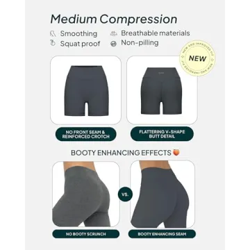 PAVOI ACTIVE High Waisted Butt Shaping 6" Biker Shorts