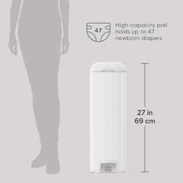 Diaper Genie Platinum Pail - Durable Stainless Steel for 5 Months Use