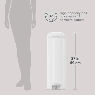 Diaper Genie Platinum Pail - Durable Stainless Steel for 5 Months Use