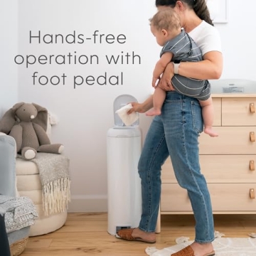 Diaper Genie Platinum Pail - Durable Stainless Steel for 5 Months Use