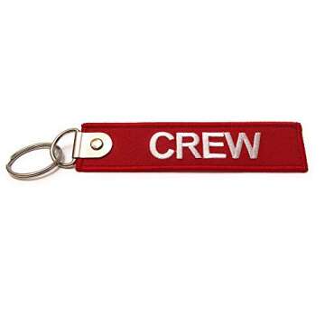 Premium Embroidered Crew Luggage Tag - Red/White - Aviamart®