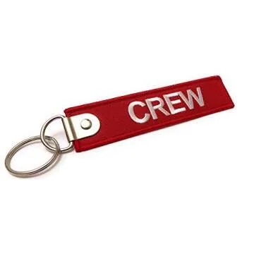 Premium Embroidered Crew Luggage Tag - Red/White - Aviamart®