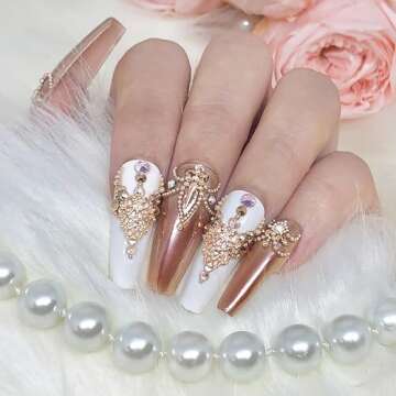 Daily Chrome Mirror Chrome Nail Powder (Rose Gold) 1g, Metallic Nail Art Dip Powder, Mirror Effect M...