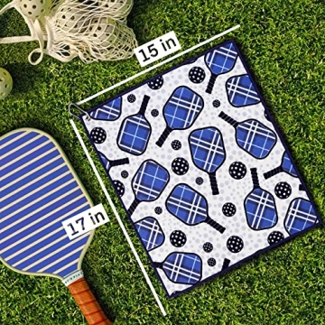 Stylish Millie Rose Pickleball Towels - 15x17 Microfiber & Cotton