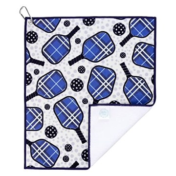 Stylish Millie Rose Pickleball Towels - 15x17 Microfiber & Cotton