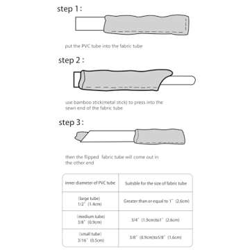 Lampstop Fabric Tube Turner Set for Seamless Sewing