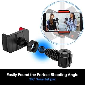 LimoStudio 360° Rotatable Phone Holder for Smartphones