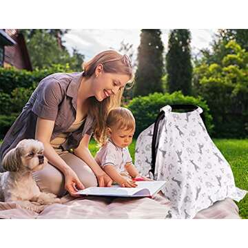 Metplus Muslin Infant Carseat Canopy - Ideal Protection for Babies