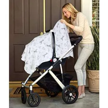 Metplus Muslin Infant Carseat Canopy - Ideal Protection for Babies