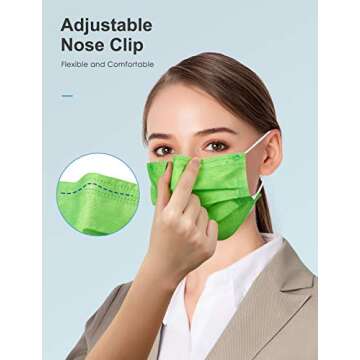 100PCs Disposable Face Mask 3-Ply Breathable & Comfortable Safety Mask (Multicolor)