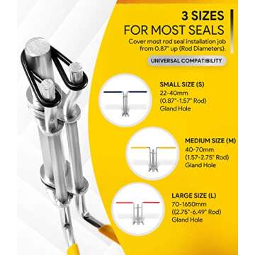 3 Pack Hydraulic Seal Installation Tools & 1266 Adjustable Gland Nut Wrench & 7463 Small Universal Gland Wrench, Hydraulic Cylinder Spanner Wrench Piston Repair Seal Kit, Farm & Construction Equipment