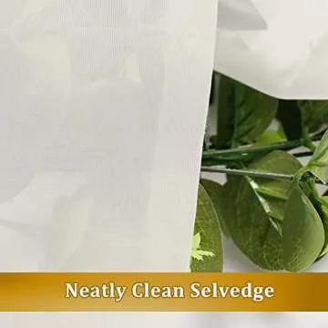 Aiyufeng Extra Long Sheer Ivory Curtains 2-Pack