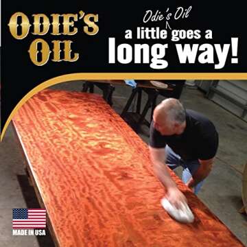 Odie's Oil • Universal Finish for Wood • Leather • Plastic • Vinyl • Metal and More • 9 Ounce Glass Jar • Food Safe and Solvent Free Non Toxic Finish …