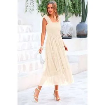 PRETTYGARDEN Women’s Sleeveless Tulle Midi Sundress