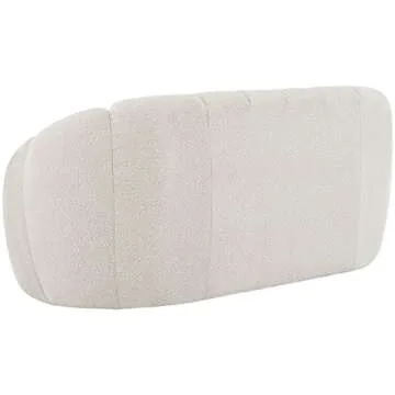 Meridian Furniture 644Cream-L Elijah Collection Modern | Contemporary Boucle Fabric Upholstered Loveseat, Cream, 71" W x 34" D x 31" H