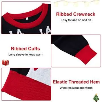 Funnycokid Kids Ugly Christmas Sweaters for Ages 8-10