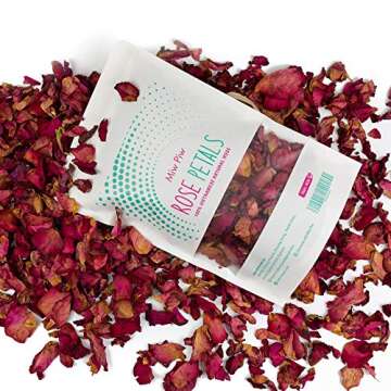 Dried Rose Petals, Natural Dried Flower Herbs Kit for Bath, Soap Making, Candle Making - 4 oz (1 Bag Rose)
