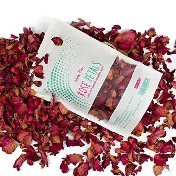 Dried Rose Petals, Natural Dried Flower Herbs Kit for Bath, Soap Making, Candle Making - 4 oz (1 Bag Rose)