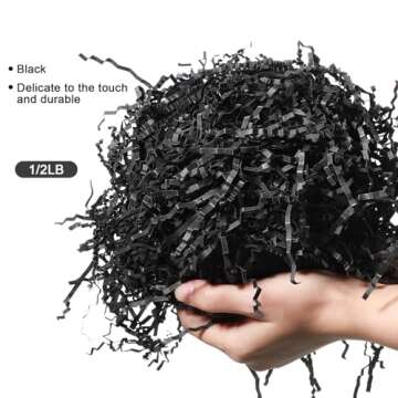 Outus 0.5LB Crinkle Cut Paper Shred Filler Shredded Paper for Gift Box Crinkle Paper Metallic Shredded Crinkle Cut Paper Easter Grass Tissue Paper for Wedding Birthday Wrapping Box