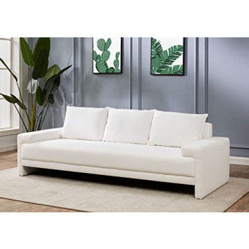 SAFAVIEH Couture Emmylou Ivory Linen 3-Seater Sofa