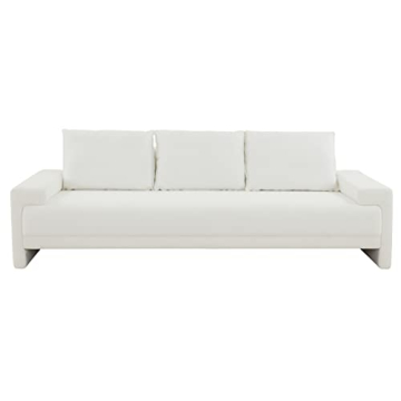 SAFAVIEH Couture Emmylou Ivory Linen 3-Seater Sofa