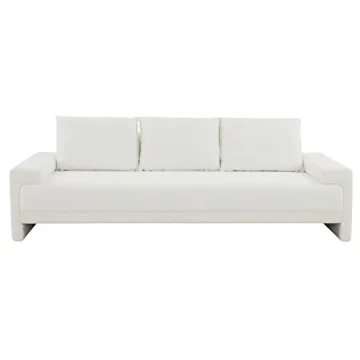 SAFAVIEH Couture Emmylou Ivory Linen 3-Seater Sofa