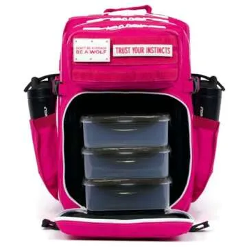 WOLFpak 45L MEAL PREP MANAGEMENT BACKPACK (PINK GODDESS) Lunch Box, Cooler, Travel, Insulated Bag, Daypack