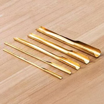 Brass Clay Hole Cutter Tools Set for Pottery & Sculpting