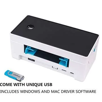 Direct Thermal Desktop Label Printer with 300DPI Quality