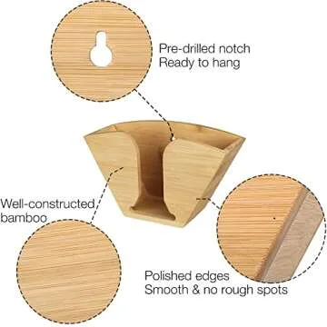Unibene Bamboo Coffee Filter Holder for All Filter Types