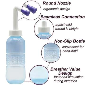 Portable Handheld 450 ml Bidet Spray Bottle for Hygiene