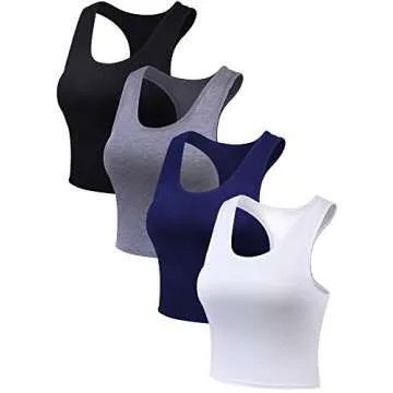 Boao Women’s 4 Pack Crop Tank Tops for Every Occasion