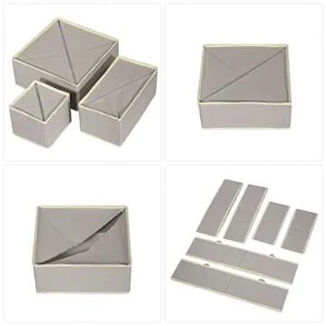 DIOMMELL 12 Pack Foldable Storage Organizer for Clothing