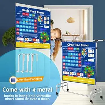 Torlam Circle Time Learning Center, Kindergarten Preschool Classroom Must Haves, Kids Calendar Pocket Chart Color Season Counting Letter Ten-Frame Set Weather Chart, Toddler Learning Activities