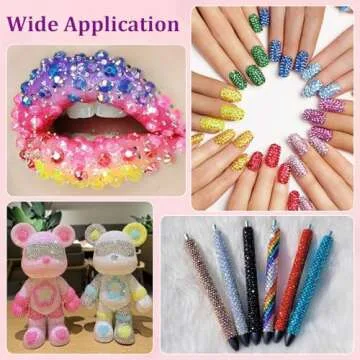 24000Pcs Resin Jelly Rhinestones with 1 Pcs B7000 Jewelry Glue for Crafting, Mixed-Color 3mm Flatback Gems, Bedazzling Crystal for DIY Crafts Clothing Tumblers Mugs Shoes Fabric Decor Nail Art Makeup