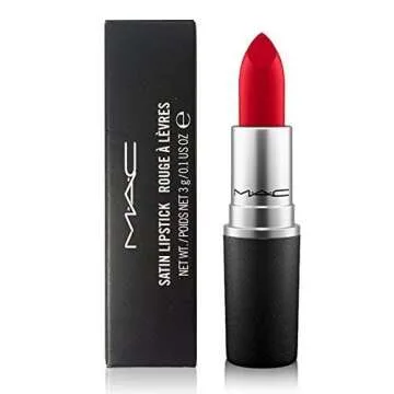 MAC Satin Lipstick MAC Red - Bold, Long-Lasting Color