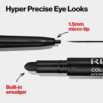 Revlon ColorStay Micro Hyper Precision Gel Eyeliner, Valentine's Day Makeup Gifts for Women, Built-in Smudger, Waterproof, Longwearing with Precision Tip, 215 Brown