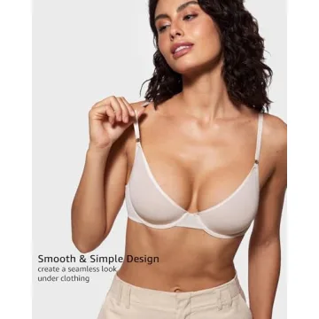 INLYRIC Sheer Balconette Bra for Comfort and Style