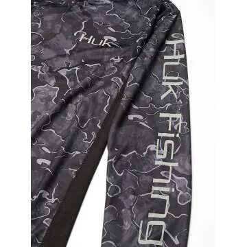 HUK Men's Icon X Camo Fishing Shirt with UPF 50+