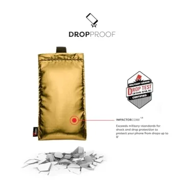 PHOOZY Thermal Phone Case for Cold Weather | Insulated Phone Pouch Extends Battery Life 3X | Snow-Proof & Water-Resistant | Snowboard & Skiing Accessories | Seen on Shark Tank (Apollo Gold - Large)