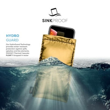 PHOOZY Thermal Phone Case for Cold Weather | Insulated Phone Pouch Extends Battery Life 3X | Snow-Proof & Water-Resistant | Snowboard & Skiing Accessories | Seen on Shark Tank (Apollo Gold - Large)