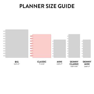 The Happy Planner Classic Sized 12 Month Teacher Planner - Fresh Start Teacher Theme - August 2021 - July 2022 - Teacher Layout - Monthly & Weekly Disc-Bound Pages - 8.75" x 9.75"