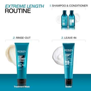 Redken Extreme Length Shampoo | For Hair Growth | Prevents Breakage & Strengthens Hair | Infused With Biotin | 33.8 Fl Oz