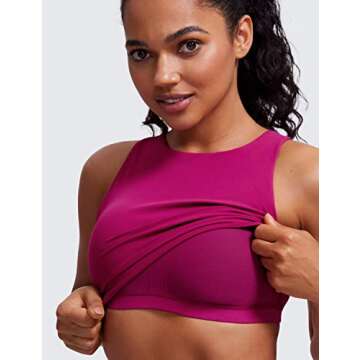 CRZ YOGA Butterluxe Racerback High Neck Sports Bra
