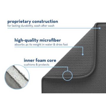 S&T INC. XL Absorbent Dish Drying Mat in Green