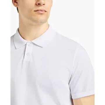 BRADY Men's Cotton Feel Polo, Glacier - Stylish and Comfortable