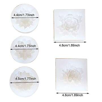 Mulukaya 5Pcs Flower Resin Silicone Molds Jewelry Making Tools Casting Molds for DIY Craft Keychain Necklace Earrings Project